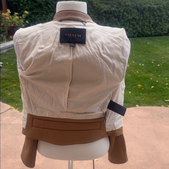 Coach Genuine Sheepskin Leather Moto Jacket Size 00 XS - Picture 6 of 8